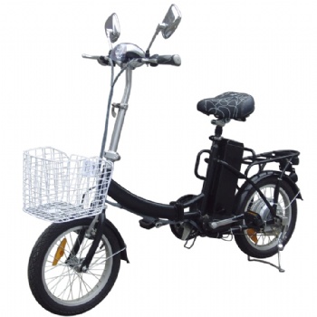 Mini Folding City E-Bike with Basket and LED Headlight (FB-006)