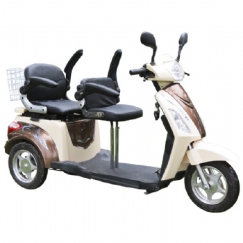 High Quality Powerful Electric Disabled Scooter, Electric Tricycle with Double Deluxe Saddle(TC-019)