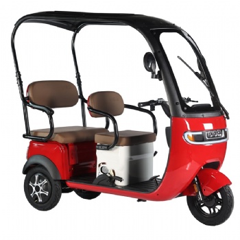 Electric 3 wheel tricycle passenger scooter with roof(TC-042)