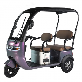 Electric 3 wheel tricycle passenger scooter with roof(TC-042)